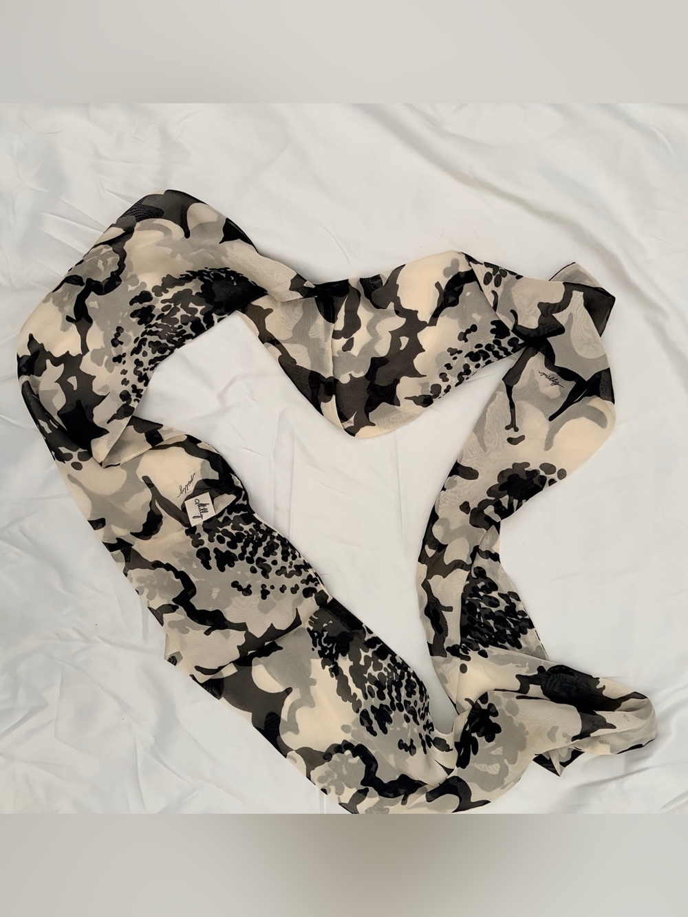 Adrianna Papell Black and Cream Abstract Print Camisole